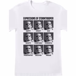Star Wars - T-shirt EXPRESSIONS OF STORMTROOPER - Adulte (Blanc)