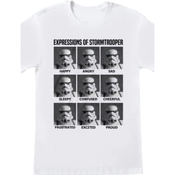 Star Wars - T-shirt EXPRESSIONS OF STORMTROOPER - Adulte (Blanc)