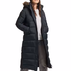 Doudoune longue à capuche avec fausse fourrure femme Superdry