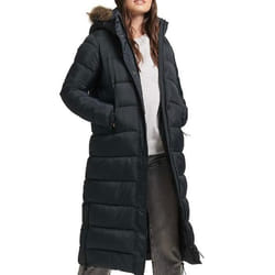 Doudoune longue à capuche avec fausse fourrure femme Superdry