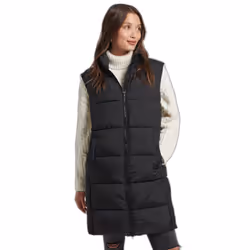 Gilet Studios Longline Quilted Polyester Noir
