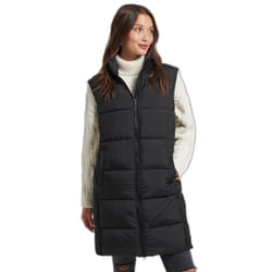 Gilet Studios Longline Quilted Polyester Noir