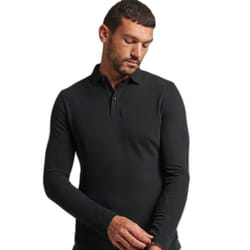 Polo jersey de coton biologique manches longues Superdry