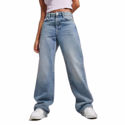 Jeans large coton bio femme Superdry