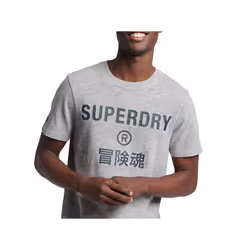 T shirt Superdry Vintage Corporation Logo Marl Homme Gris