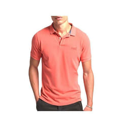 Polo Superdry Classic logo brodé Homme Rose