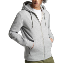 Sweat Superdry Embroidered baseball zip Homme Gris