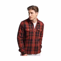Chemise Superdry carreaux Homme Rouge