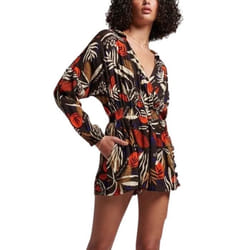Combinaison Vintage Beach Viscose Noir