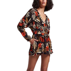 Combinaison Vintage Beach Viscose Noir