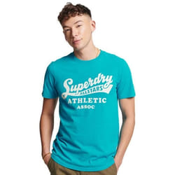 T-shirt Vintage Home Run - SUPERDRY - Homme - Manches courtes - Bleu - 100% Coton