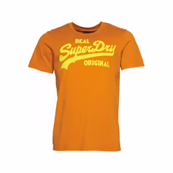 T-Shirt Vintage Vl Neon Coton Orange