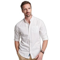 Chemise boutonnée lin et coton bio Superdry Studios