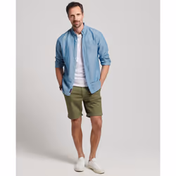 Chemise boutonnée lin et coton bio Superdry Studios