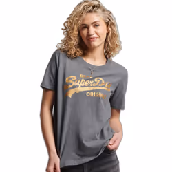 T-Shirt Vl Scripted Coll Coton Gris