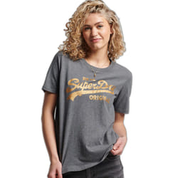T-Shirt Vl Scripted Coll Coton Gris