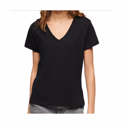 T shirt Superdry Logo brodé Femme Noir