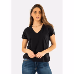 T-Shirt Et Studios Slub Embroidered Synthétique Noir