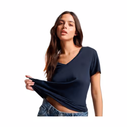 T shirt Superdry Authentic Femme Bleu