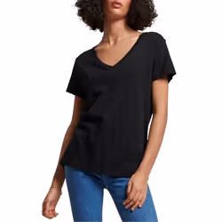 T-shirt col V brodé et flammé femme Superdry