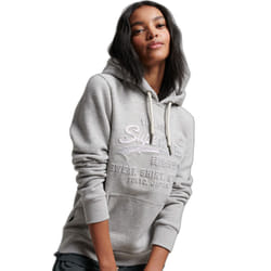 Sweatshirt à capuche à logo graphique relief femme Superdry