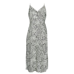 Robe Vintage Midi Halter Slip Viscose Gris