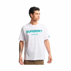 T shirt Superdry Code Core Homme Blanc
