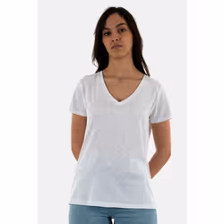 T-shirt col V brodé et flammé femme Superdry