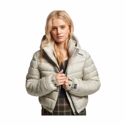 Veste Code Lwt Crop Padded Nylon Vert