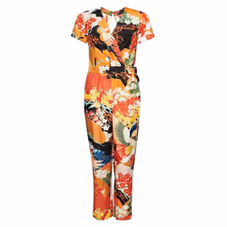 Combinaison Woven Jumpsuit Vintage Synthétique Orange