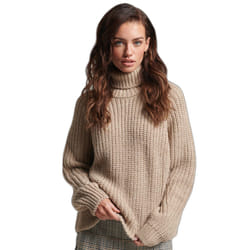 Pull ample col roulé surpiqué femme Superdry