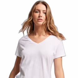T-shirt col V brodé et flammé femme Superdry