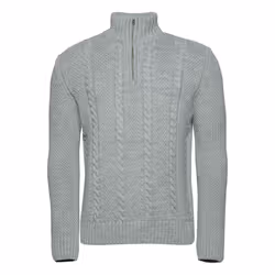 Pull torsadé en laine mélangée Superdry Henley - 2XL