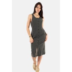 Robe mi-longue boutonnée en jersey femme Superdry Vintage