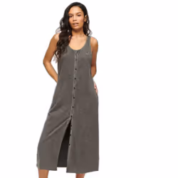 Robe mi-longue boutonnée en jersey femme Superdry Vintage