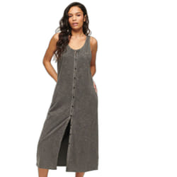 Robe mi-longue boutonnée en jersey femme Superdry Vintage
