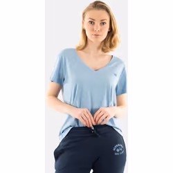 T-shirt col v brodé et flammé fille Superdry