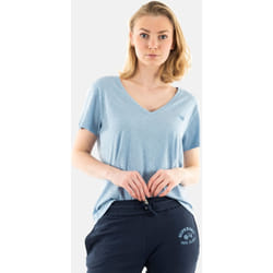 T-shirt col v brodé et flammé fille Superdry