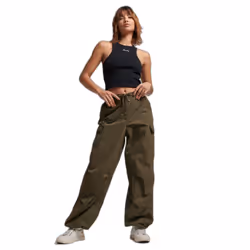 Pantalon baggy parachute femme Superdry