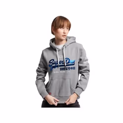 Sweat Superdry vintage Femme Gris