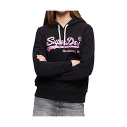 Sweat Superdry Vintage Femme Noir