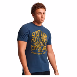 T-Shirt de Travail Copper Label - Superdry - Airborne Navy Jaspe Marl - Homme