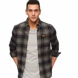 Chemise de bûcheron manches longues en coton bio Superdry