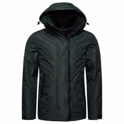 Veste Superdry Windcheater - Academy Dark Green - Homme - Coupe ajustée - Col côtelé - Capuche doublée