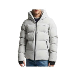 Doudoune Boxy Polyester Gris