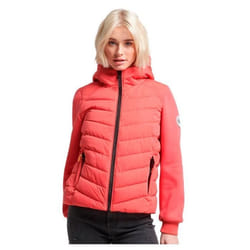 Veste Superdry Hood Storm Hybrid Padded JKT - Rose Actif - Femme