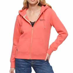 Sweatshirt à capuche zippé à logo femme Superdry Essential
