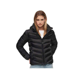 Doudoune Femme - SUPERDRY - Hooded Fuji Padded 02A - Noir - Polyester - Fermeture éclair