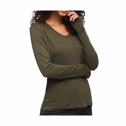 T-shirt manches longues col V jersey femme Superdry