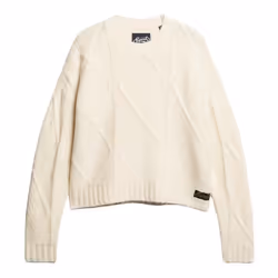 Pull torsadée épaisse femme Superdry